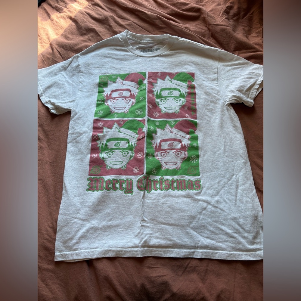 White Naruto Christmas T-Shirt